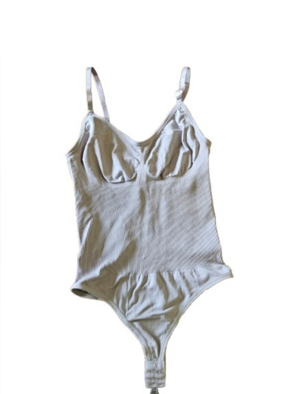 Womens Shapewear Light Mauve Seamless Nude Tank Bodysuit with Adjustable Straps